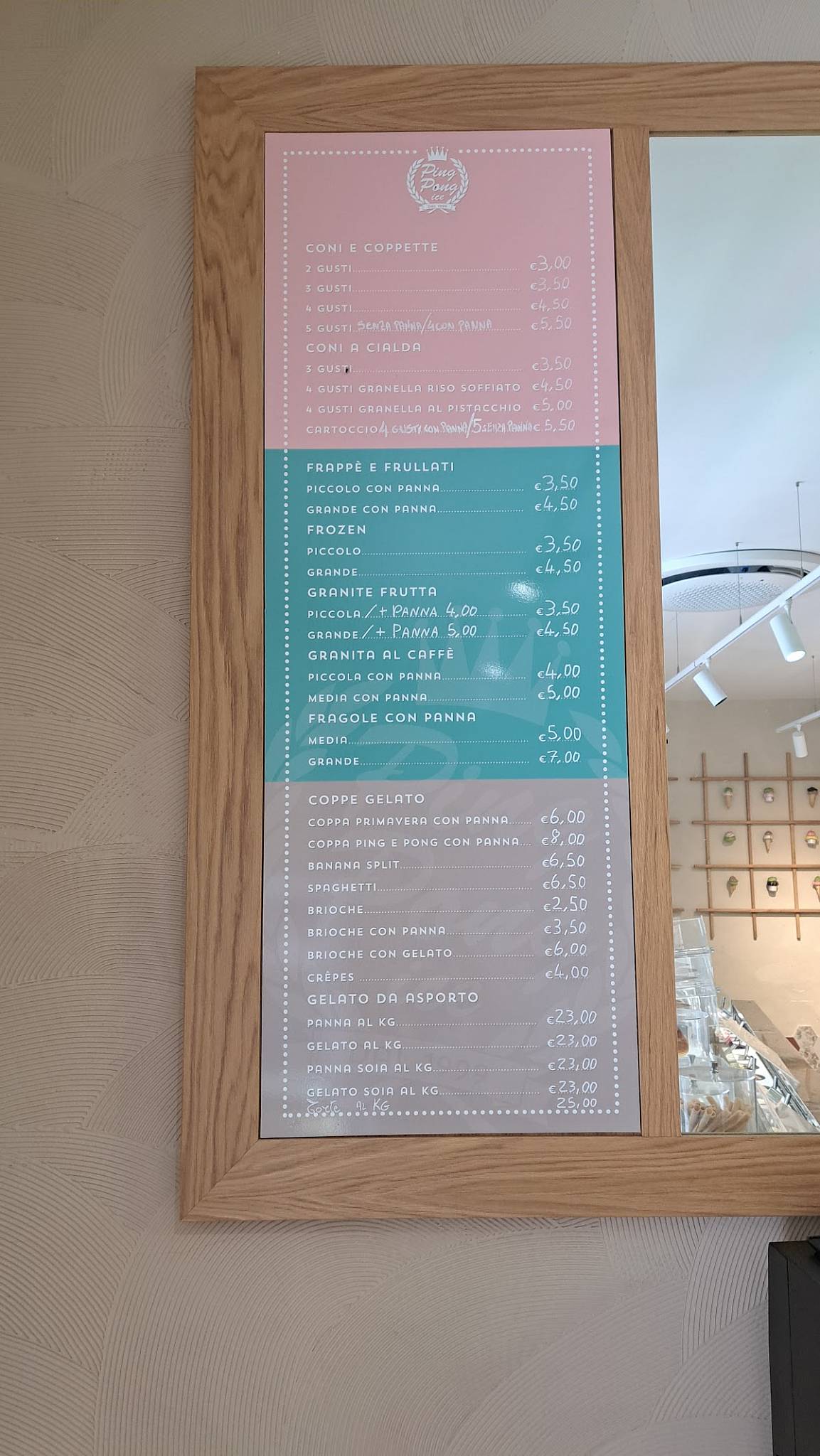Gelateria Ping Pong Ice меню