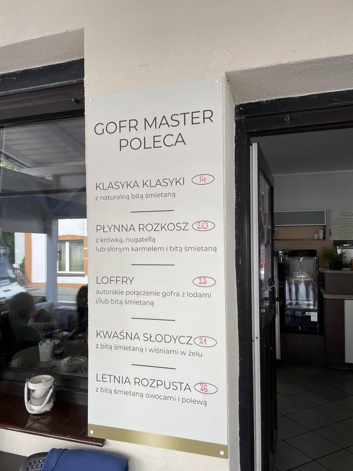 Gofry i spółka меню