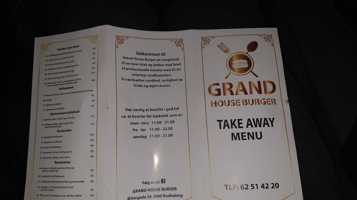 Grand House Burger меню