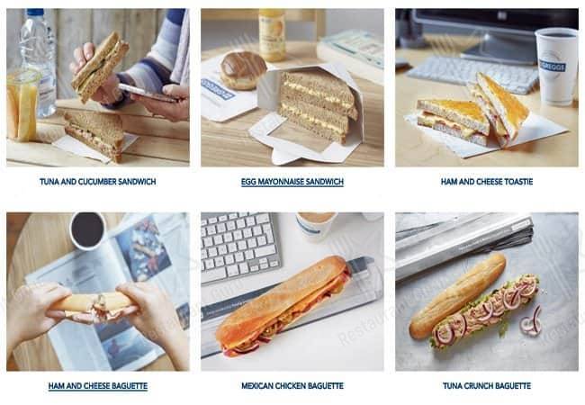 Greggs меню