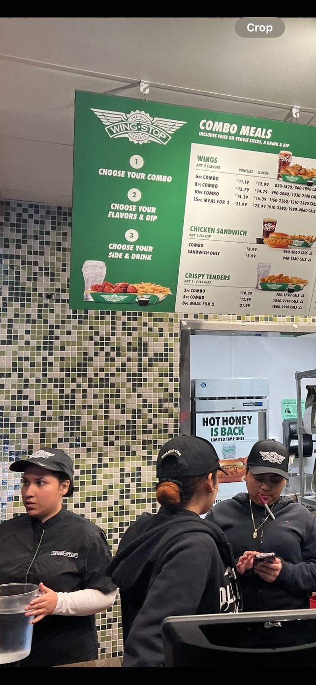 Wingstop меню