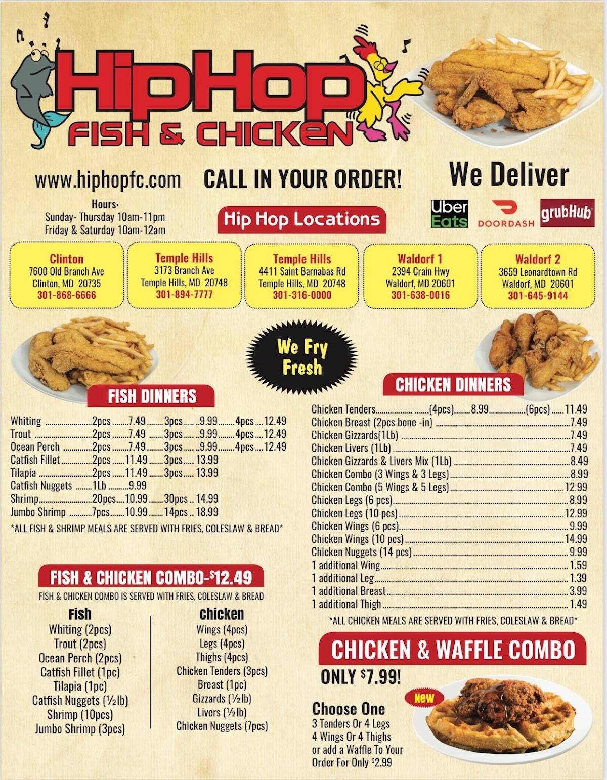 Hip Hop Fish & Chicken меню