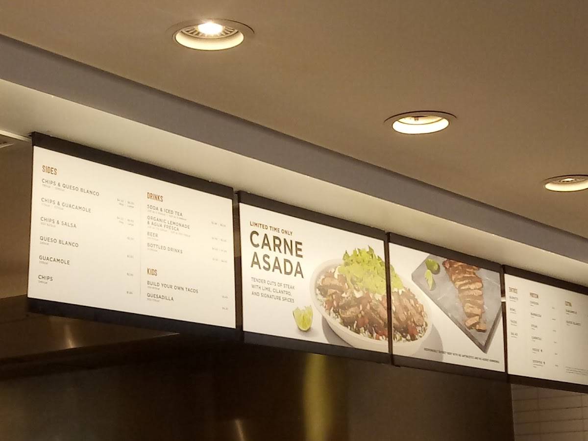 Chipotle Mexican Grill меню