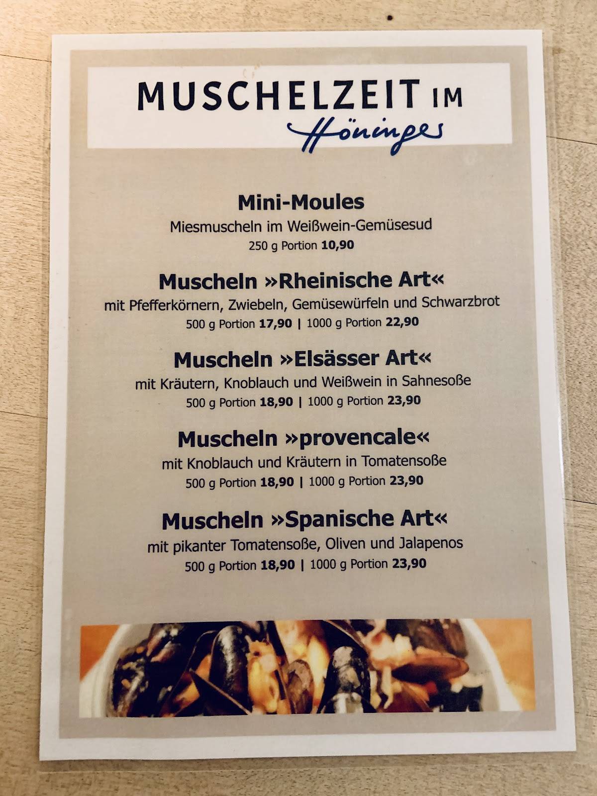 Höninger меню