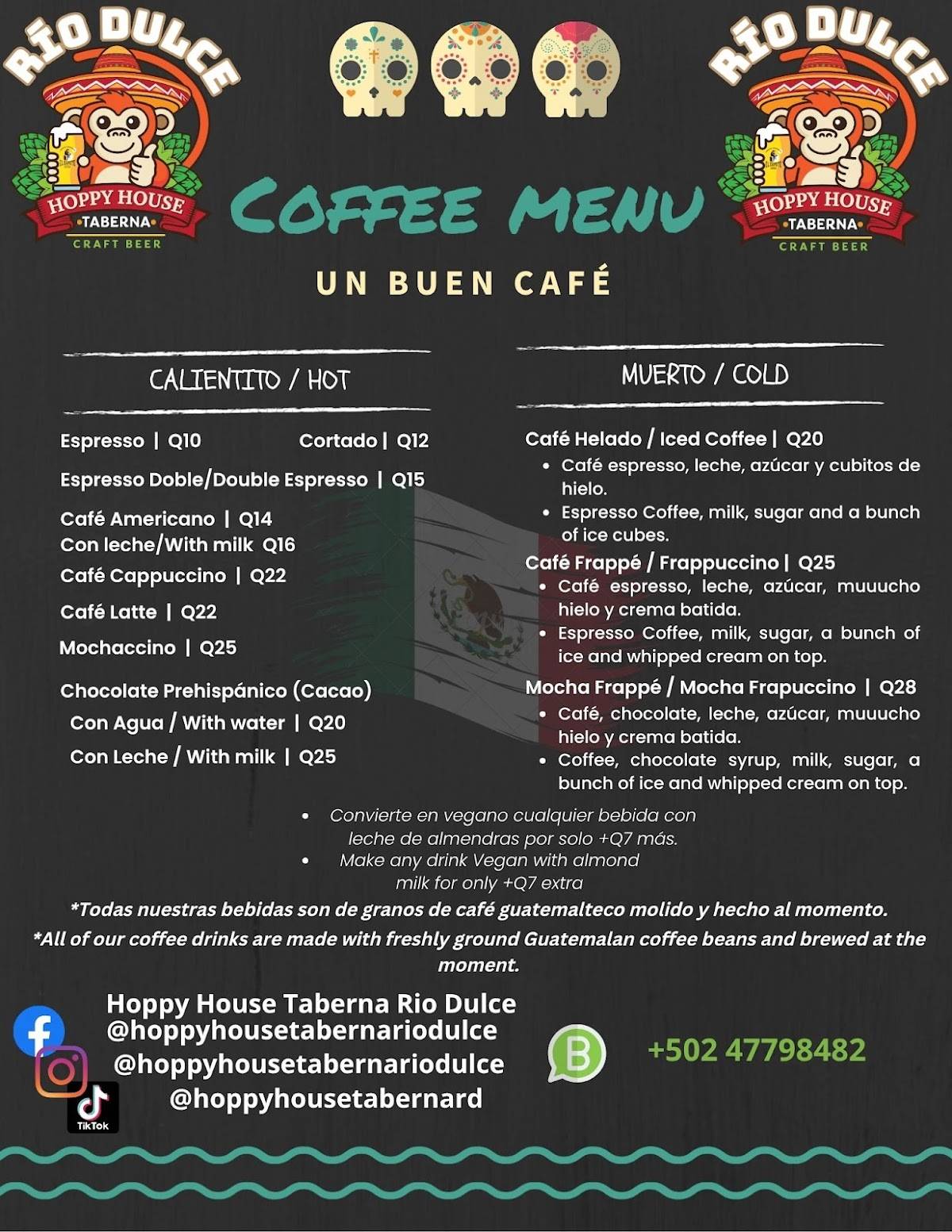 Hoppy House Taberna Río Dulce меню