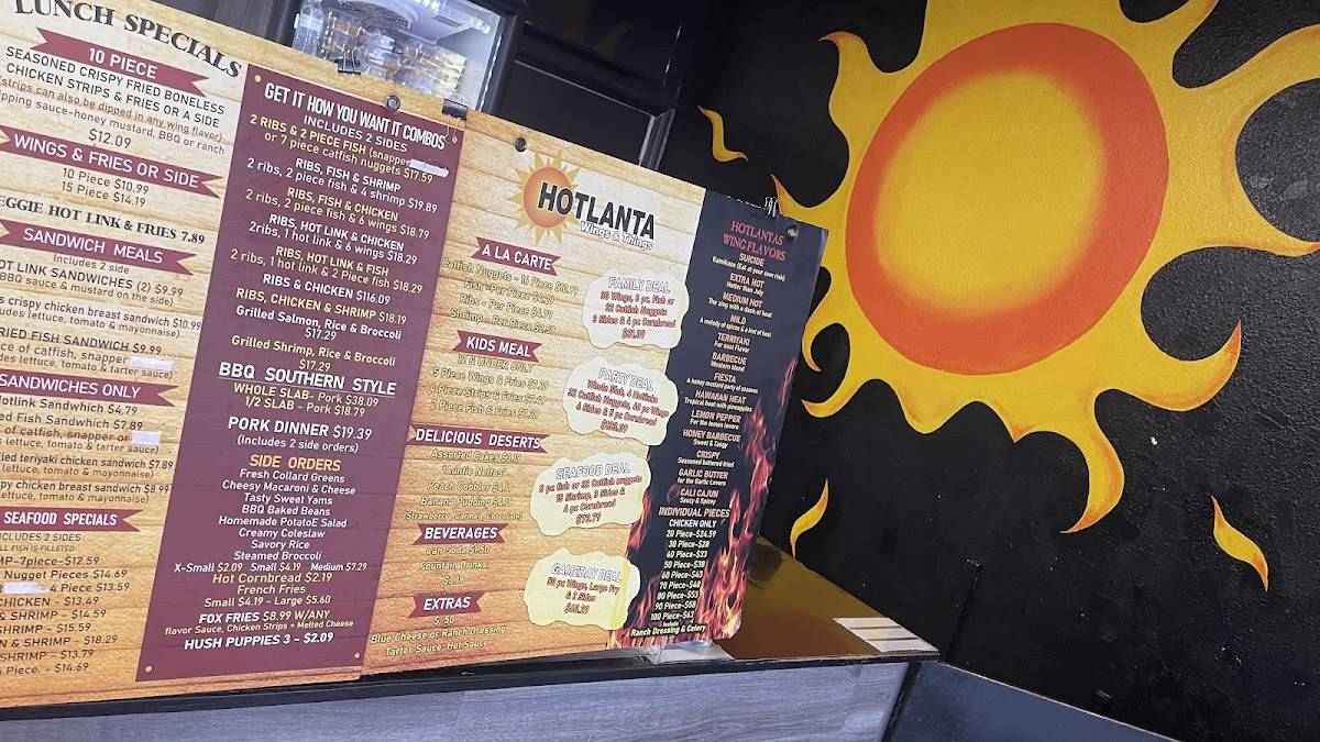 Hotlanta Wings and Things меню