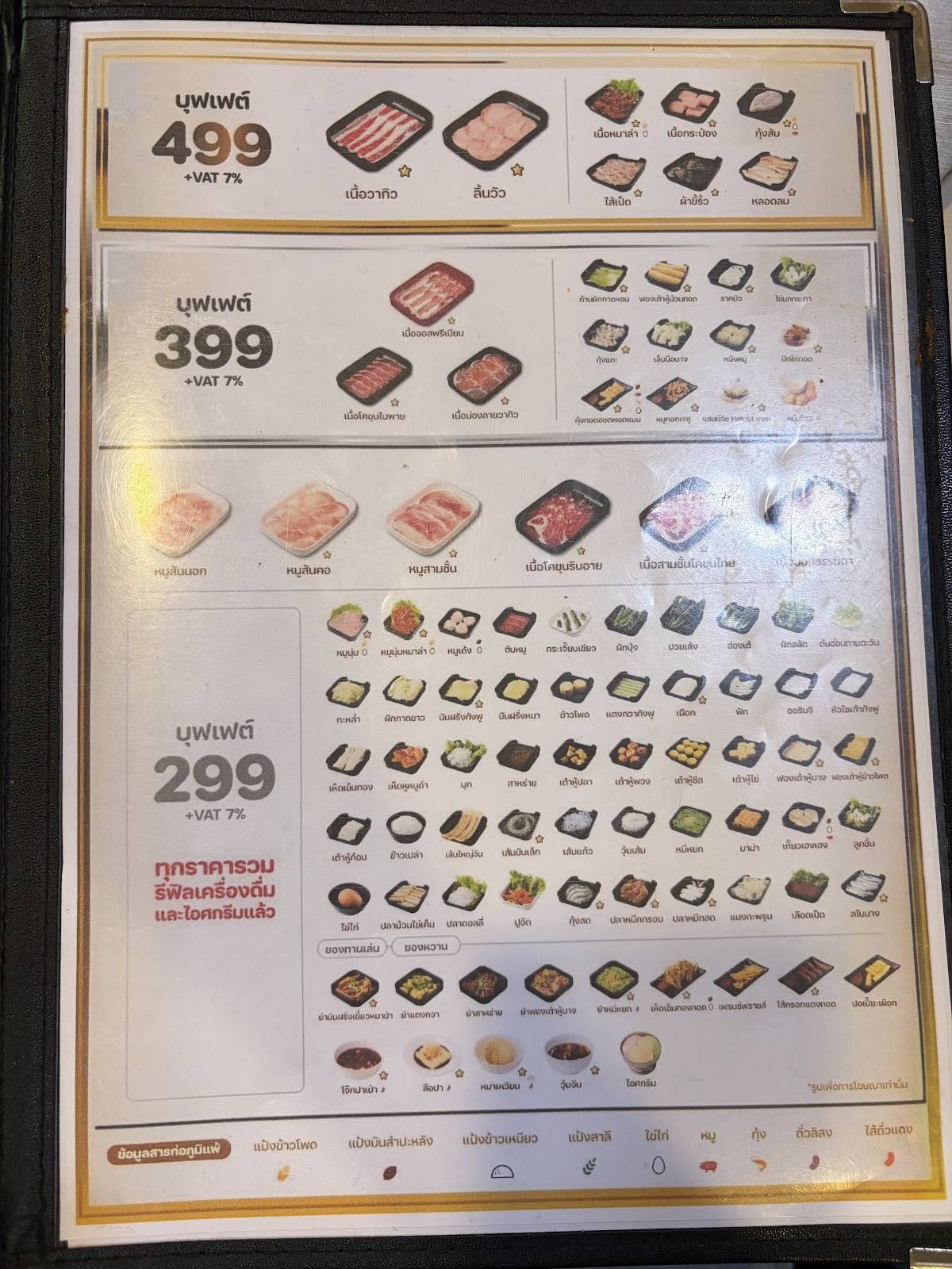 Hotpot Man Shabu Mala Buffet Rangsit меню