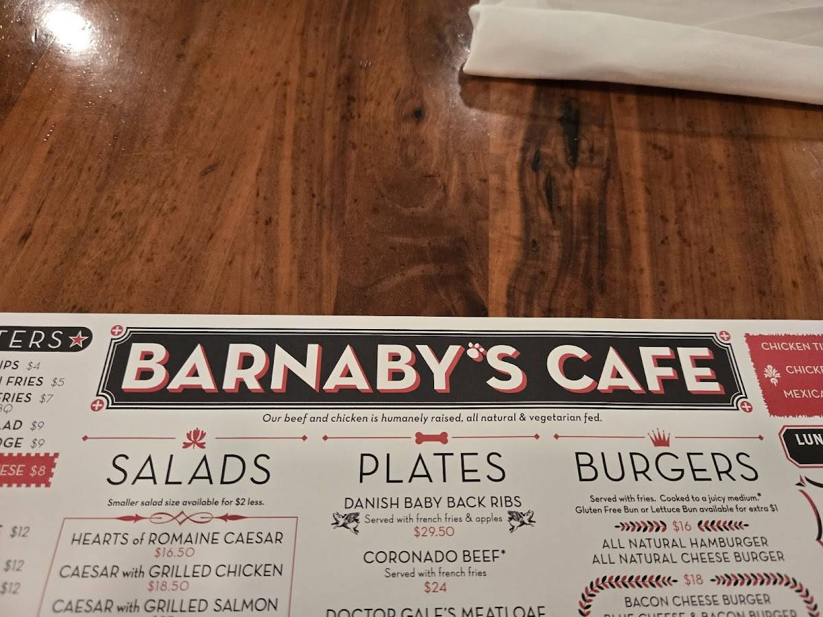 Barnaby's Cafe - Museum District меню