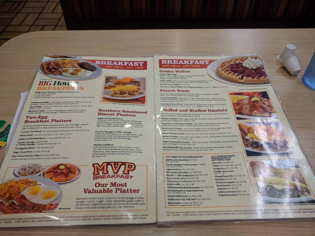 Huddle House меню