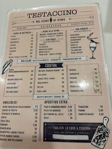 Il Testaccino меню