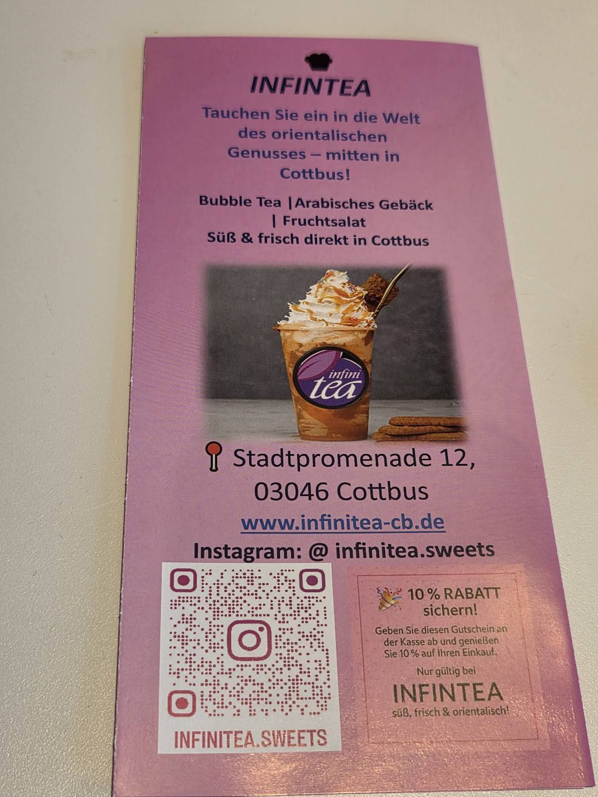 Infinitea меню