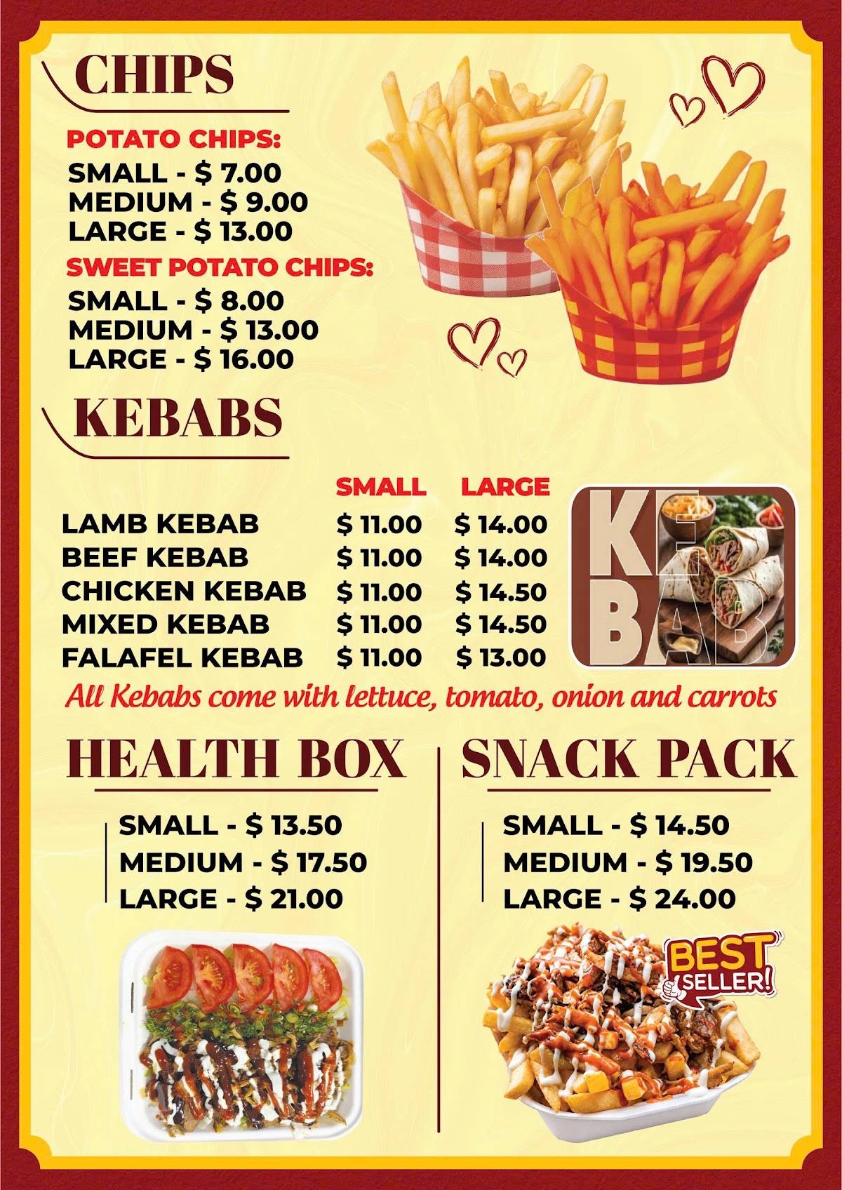 Troy Kebab меню