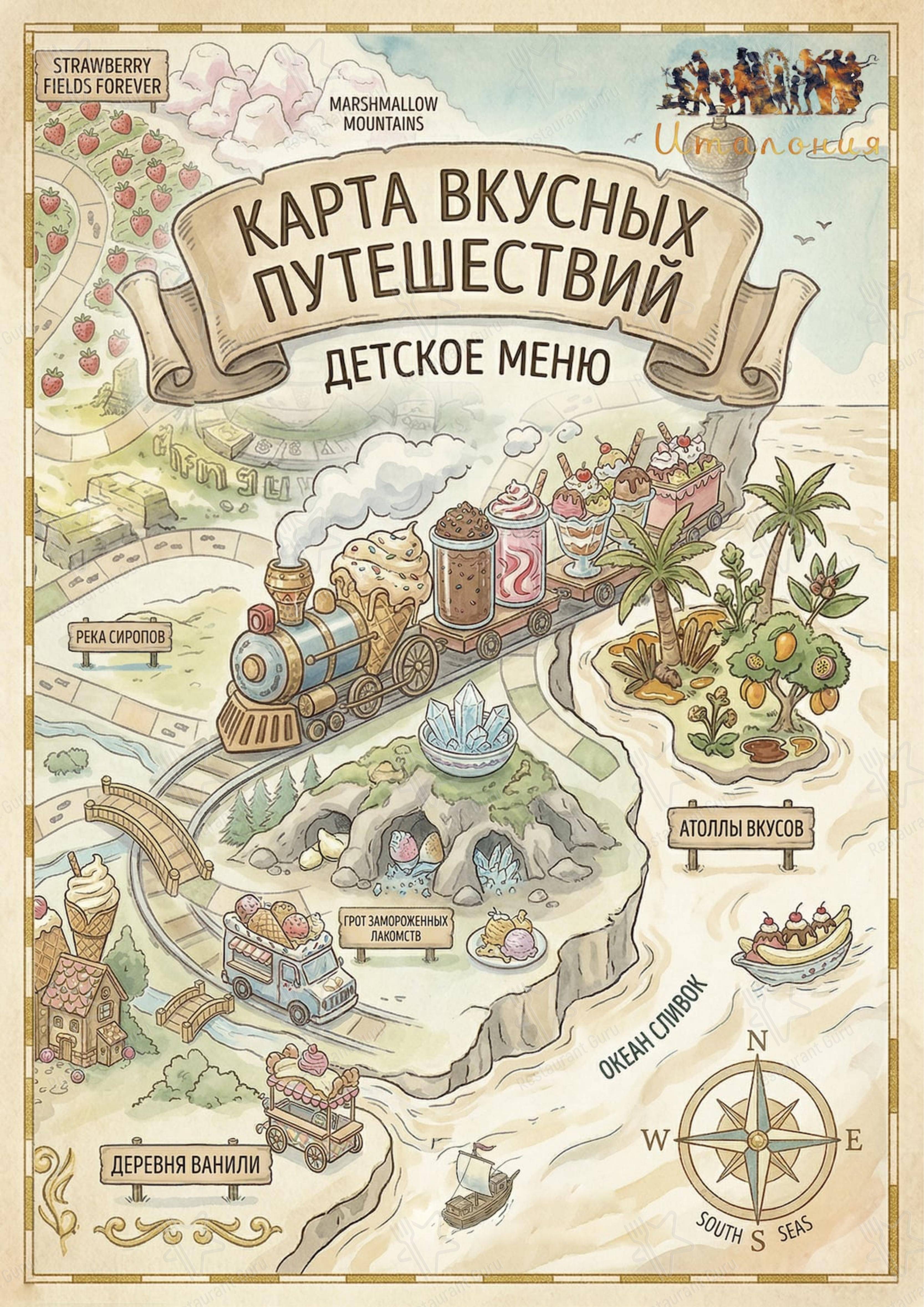 Италония в Москве - Dinner Menu