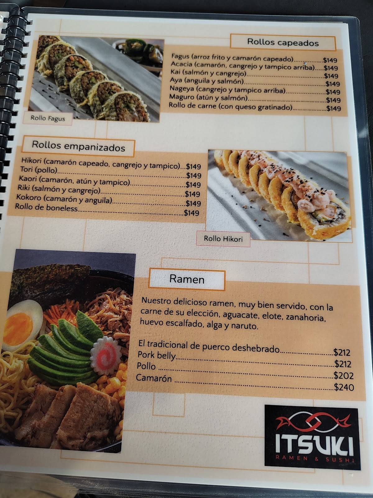 Itsuki comida japonesa y alitas меню