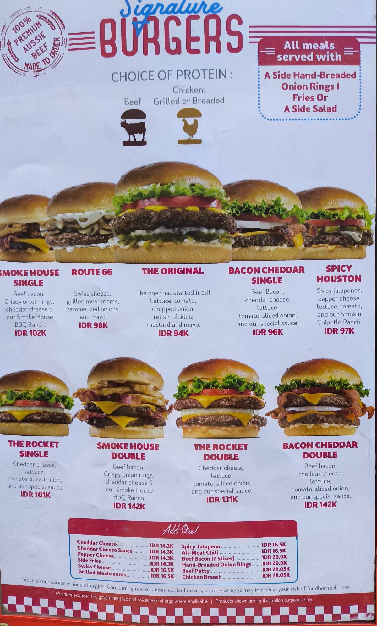 Johnny Rockets меню