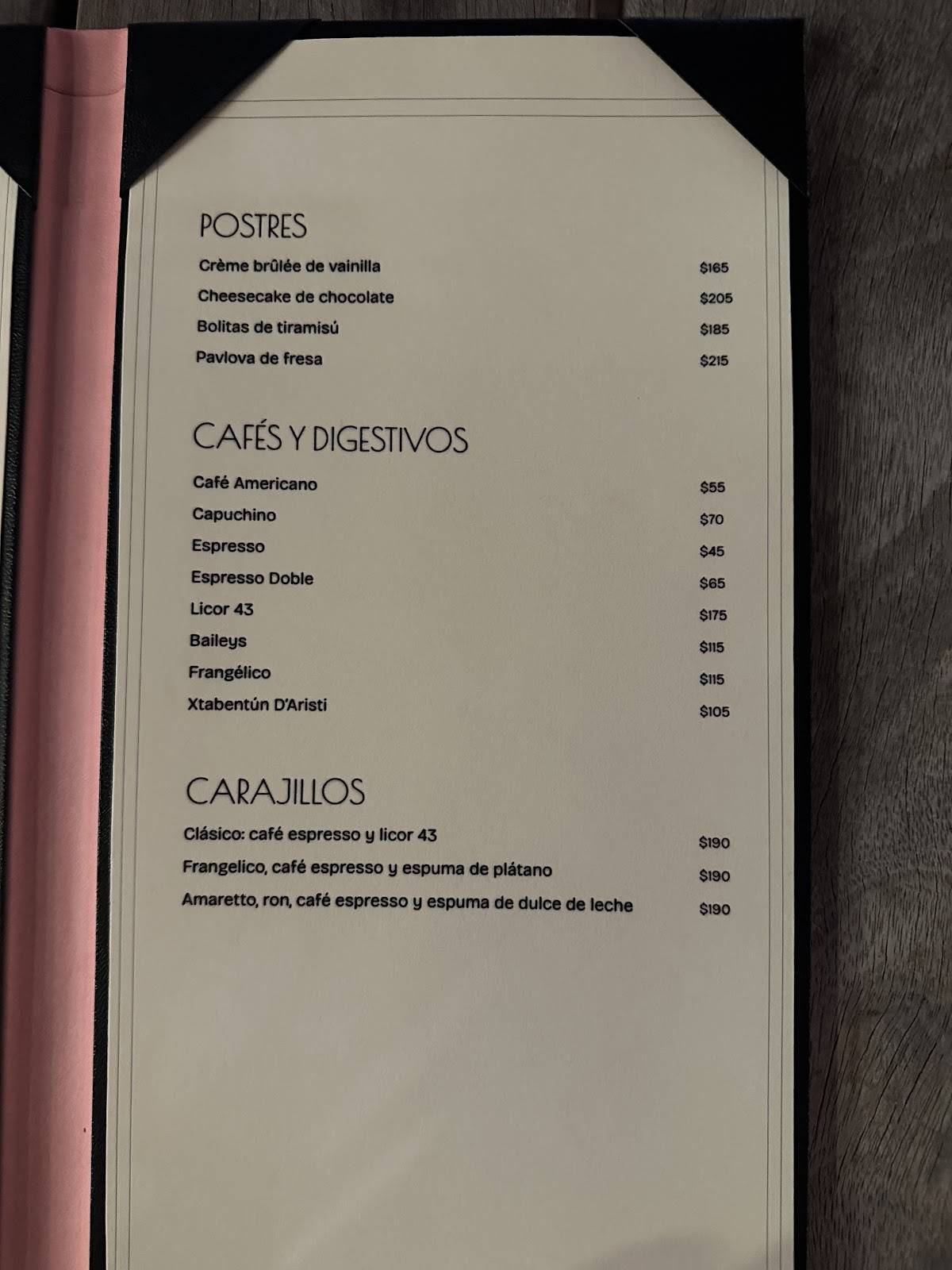 José Rosé Bistro & Grill меню