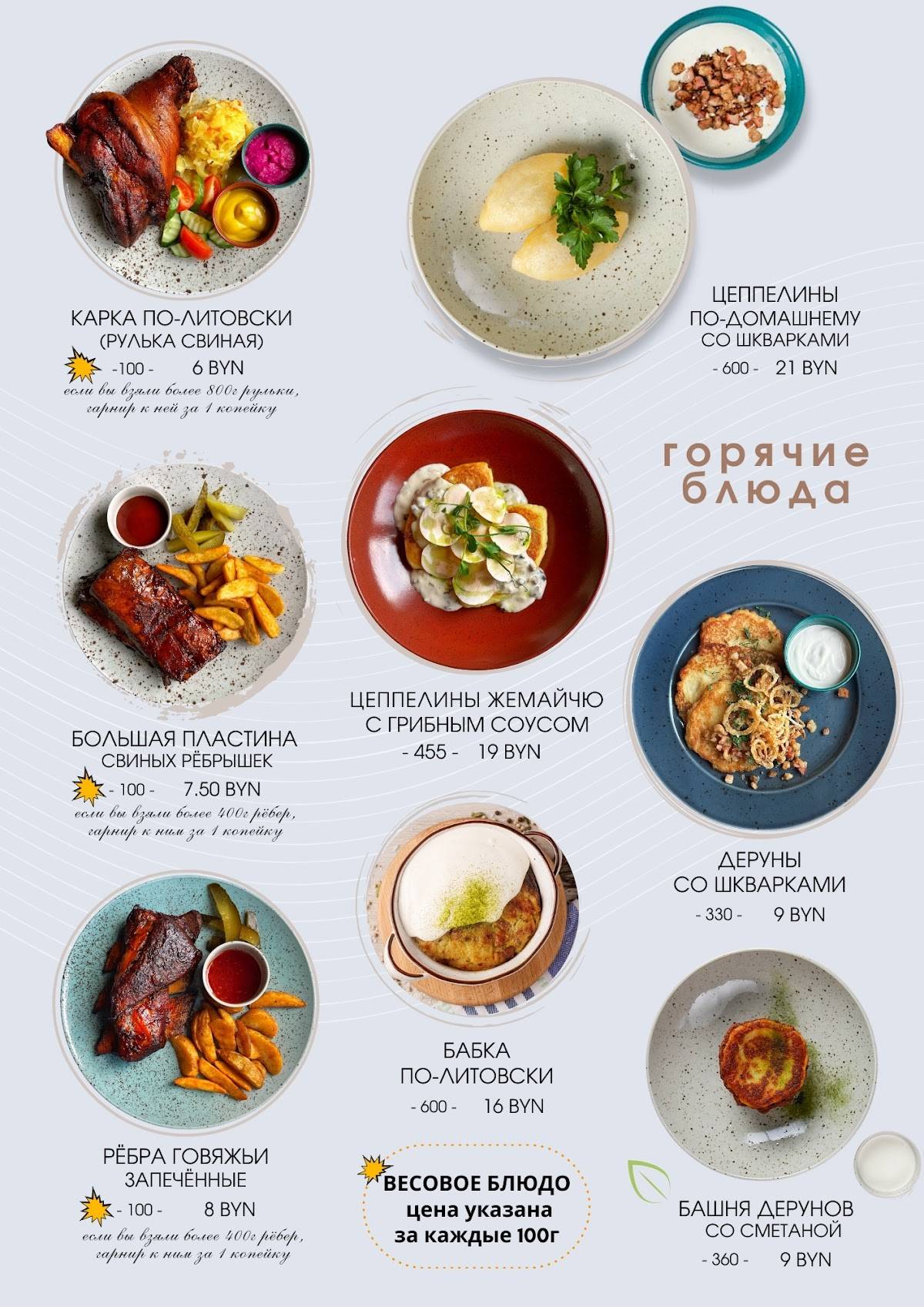 Кафе "Паланга" меню