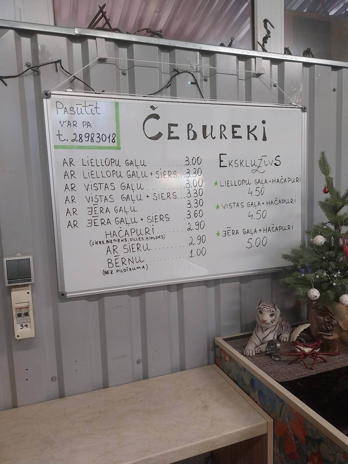 Karsti Čebureki меню