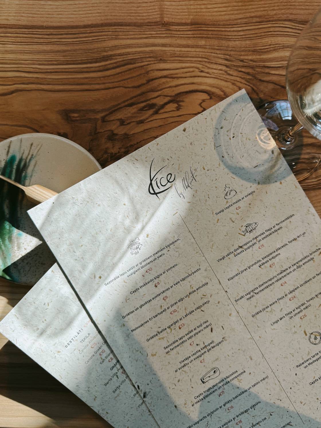 Kice restaurant меню