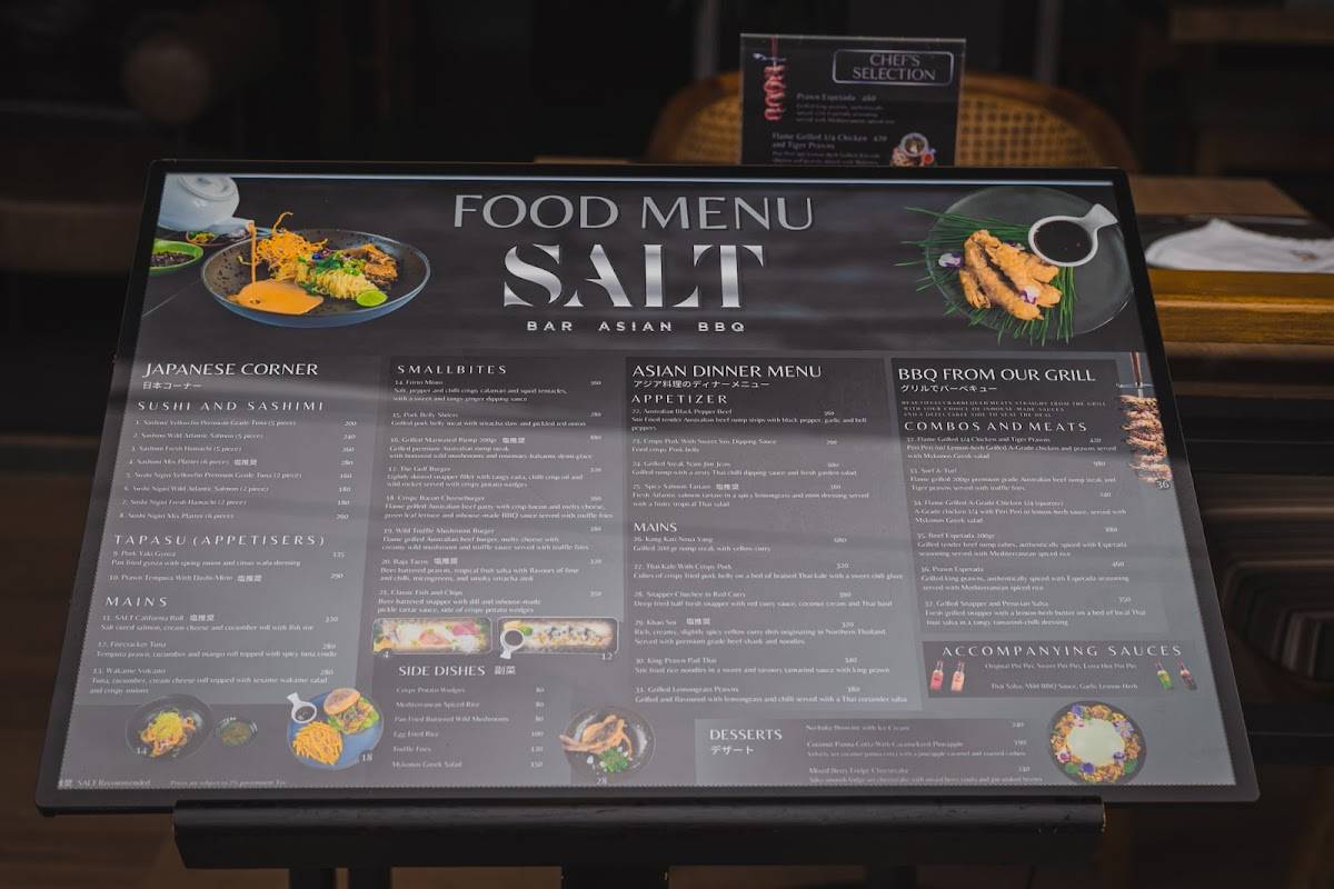 SALT Bar Asian BBQ меню