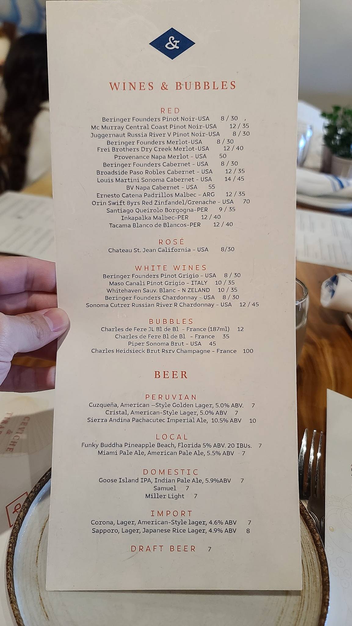 Kousine Boca Raton меню