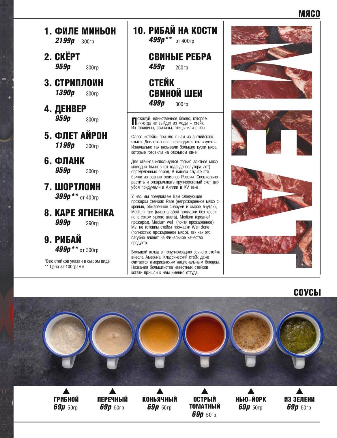 МясоLove меню