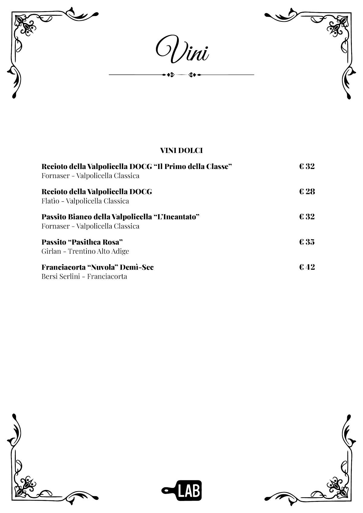 LABISTROT меню