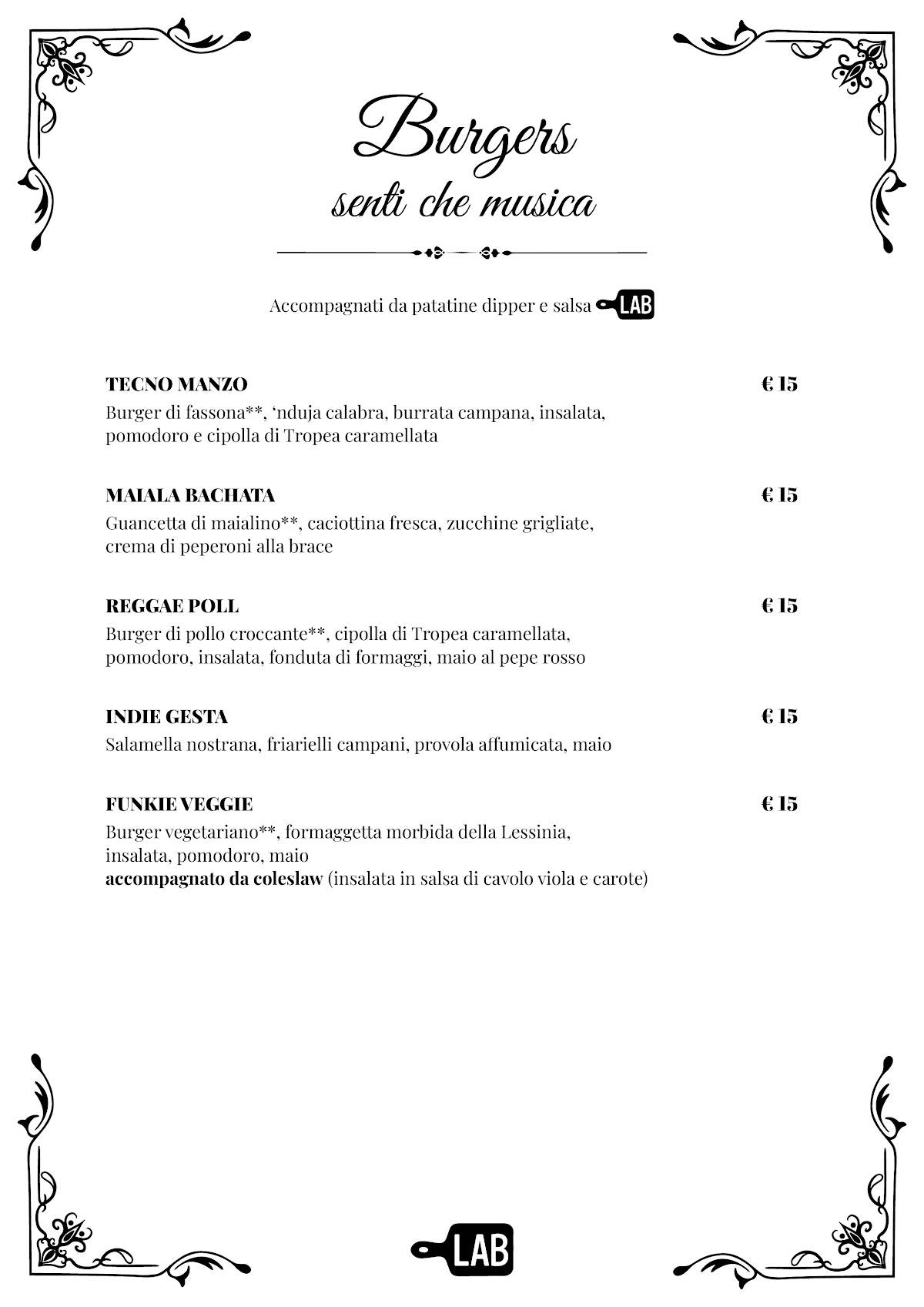 LABISTROT меню