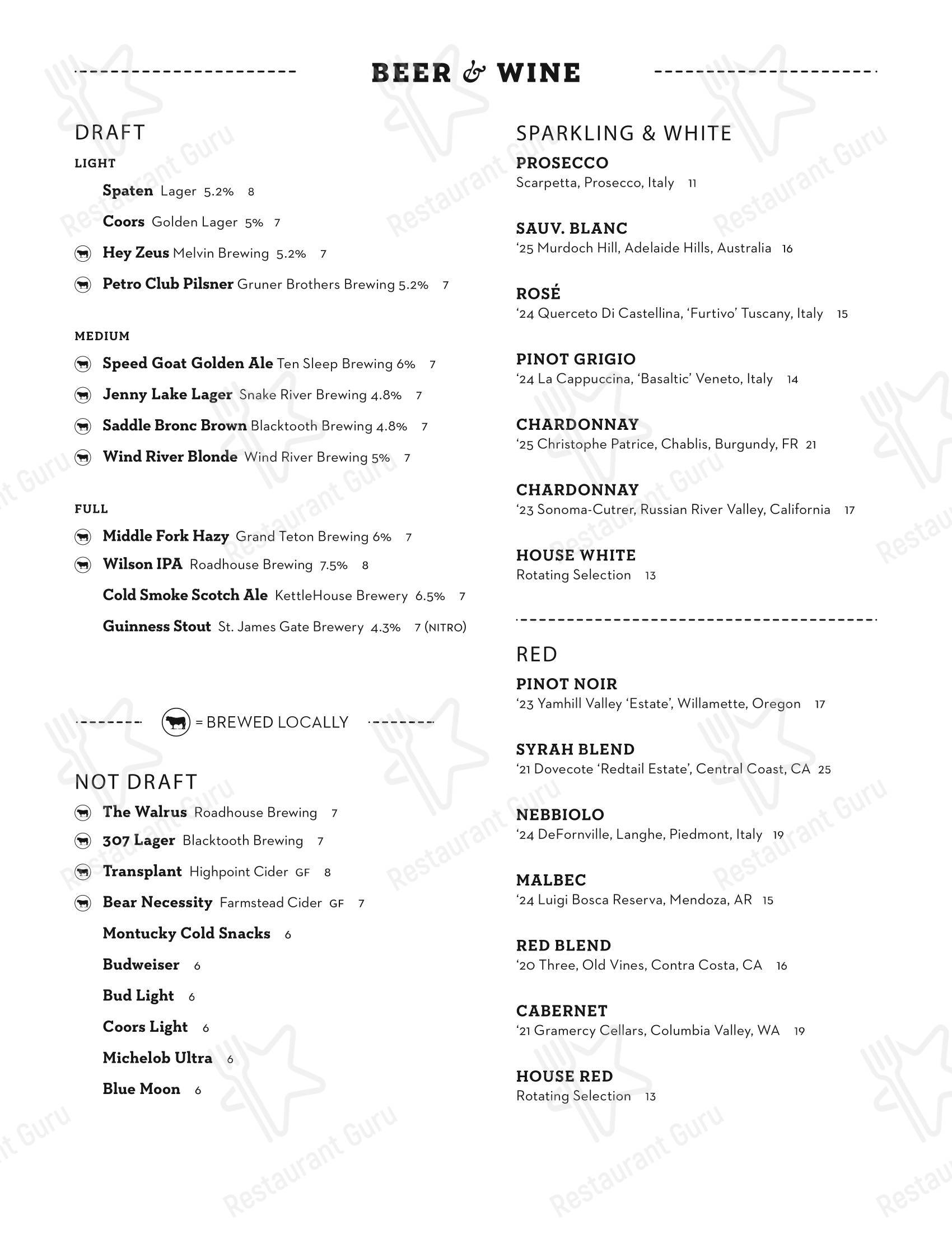 Меню ресторана LOCAL restaurant - Детское