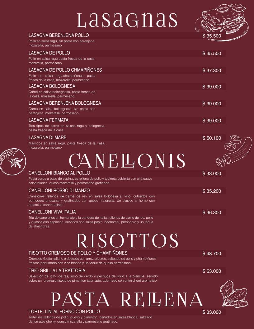 La Fermata Pizzería & Trattoria меню
