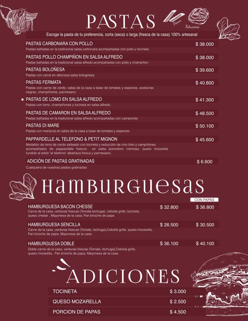 La Fermata Pizzería & Trattoria меню