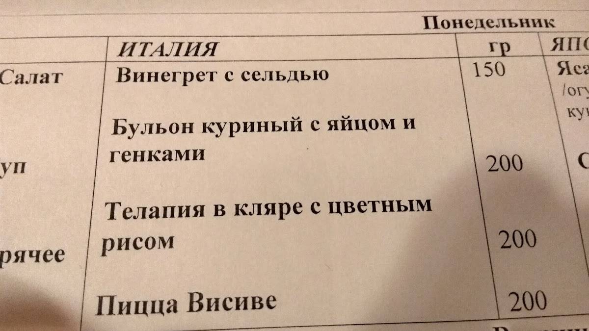La Luna меню