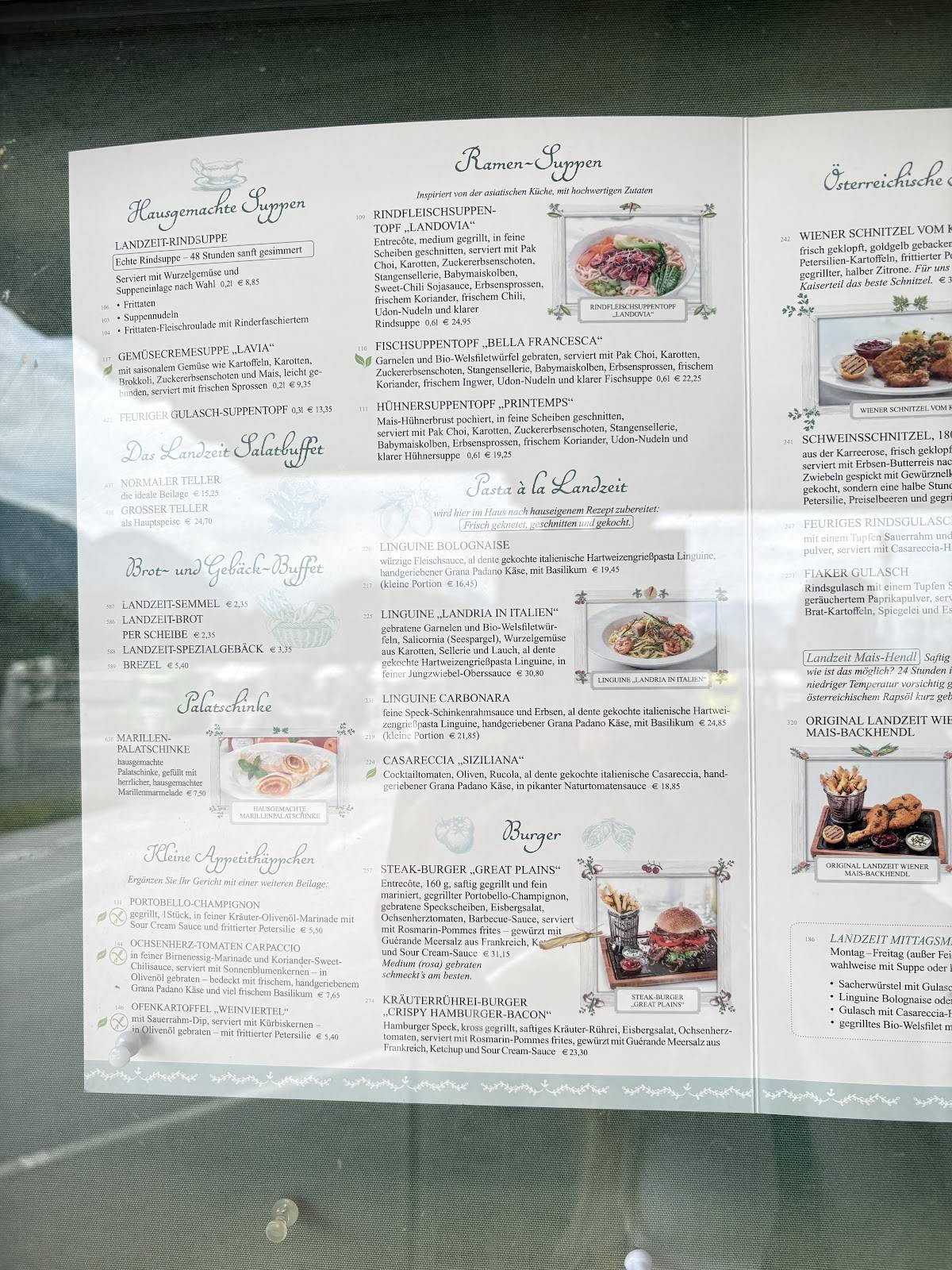Landzeit Angath меню