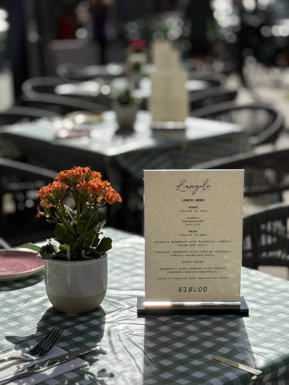 L'angolo Restaurant меню
