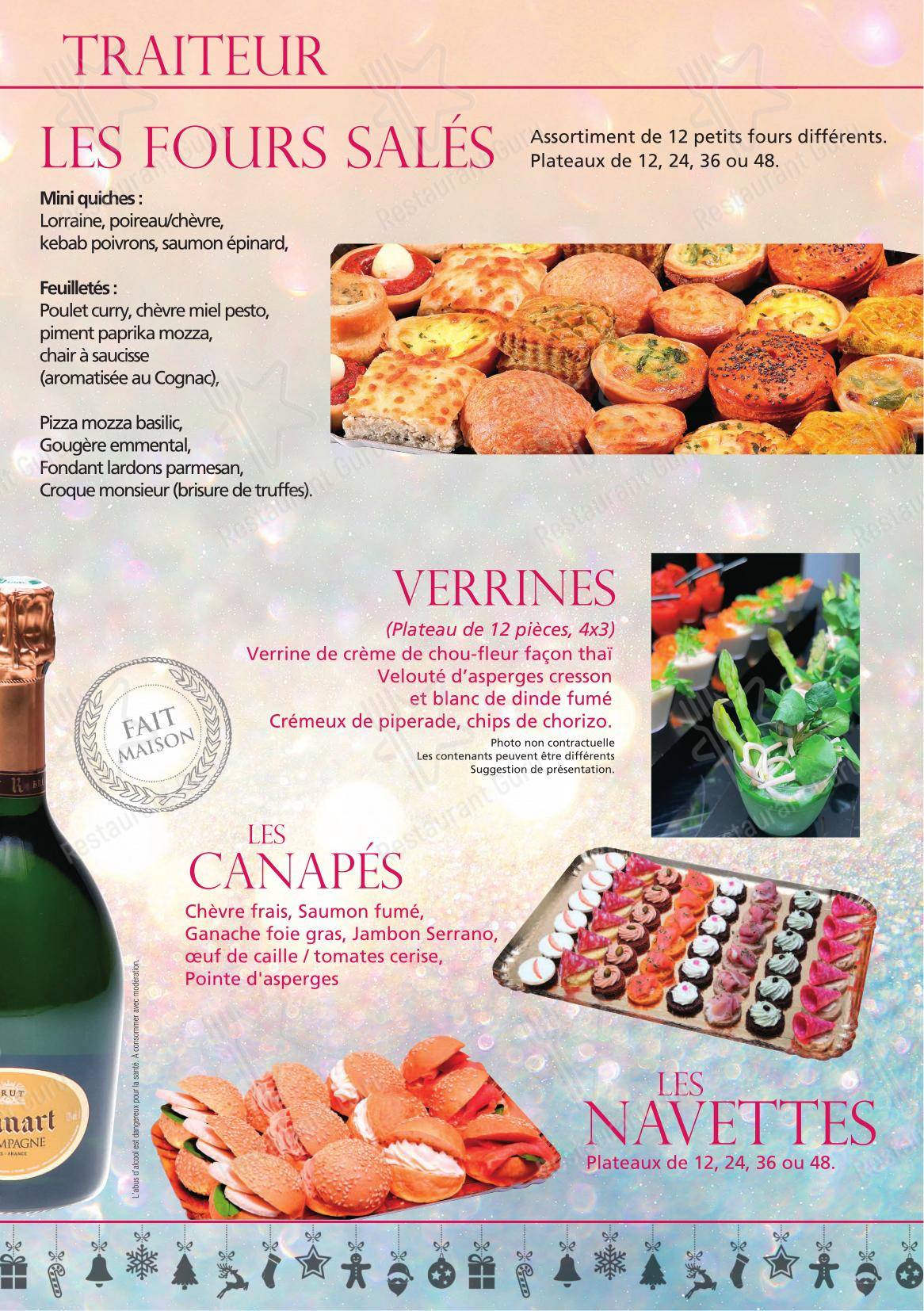 Меню ресторана Le Rive's SARL