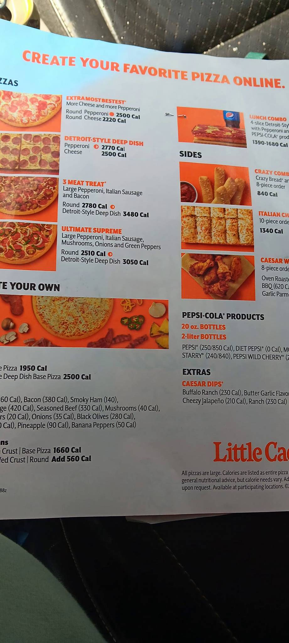 Little Caesars Pizza меню