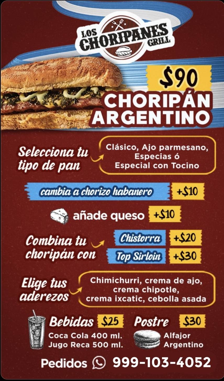 Los Choripanes Grill Cd Caucel меню
