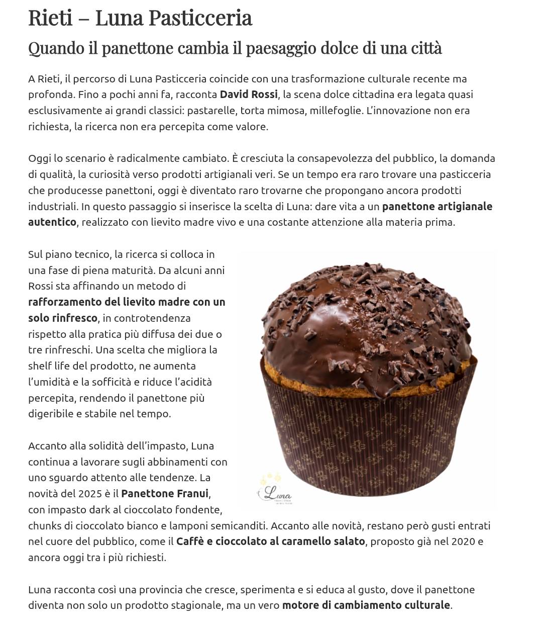 Luna Pasticceria меню