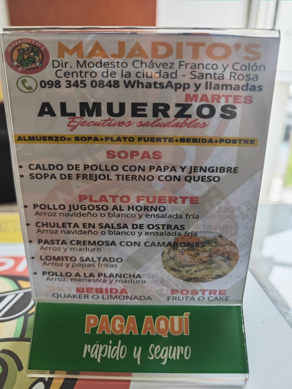 MAJADITO'S меню