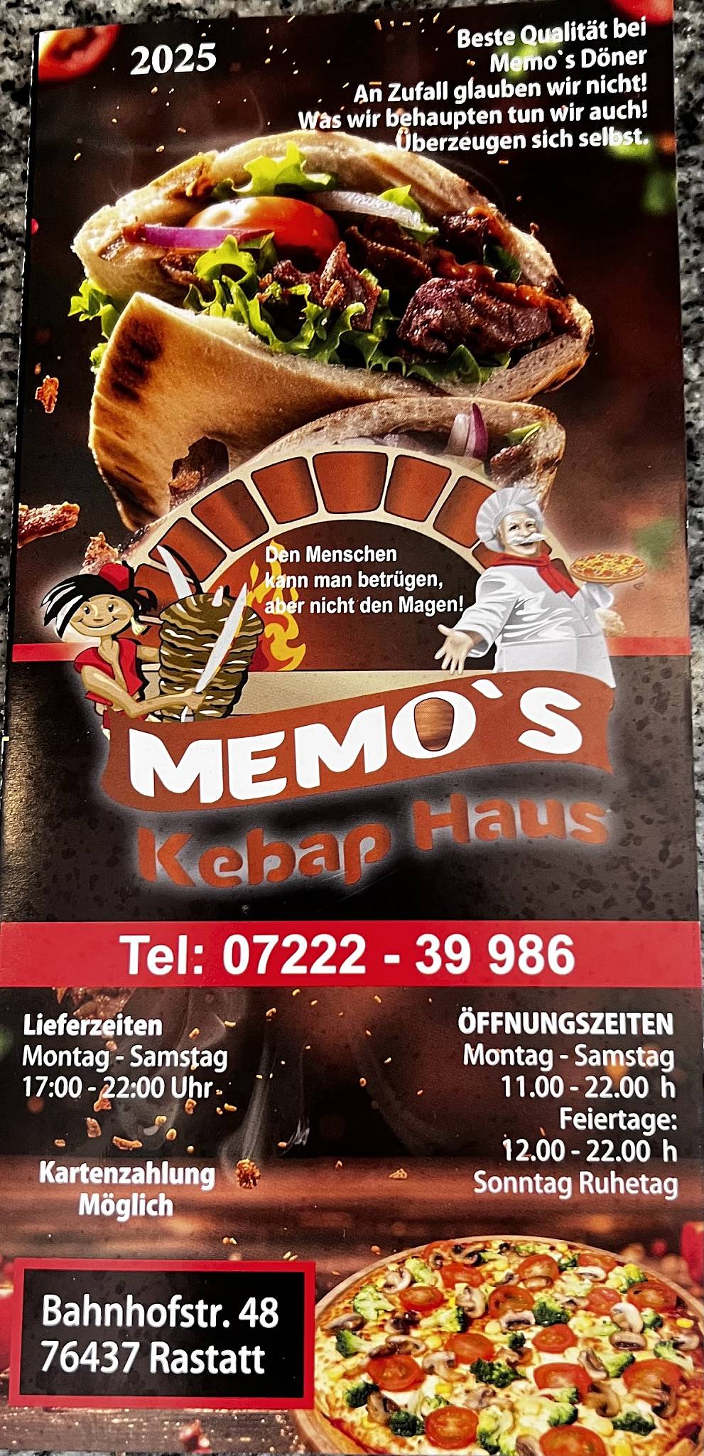 MEMO'S Döner Pizza Haus меню