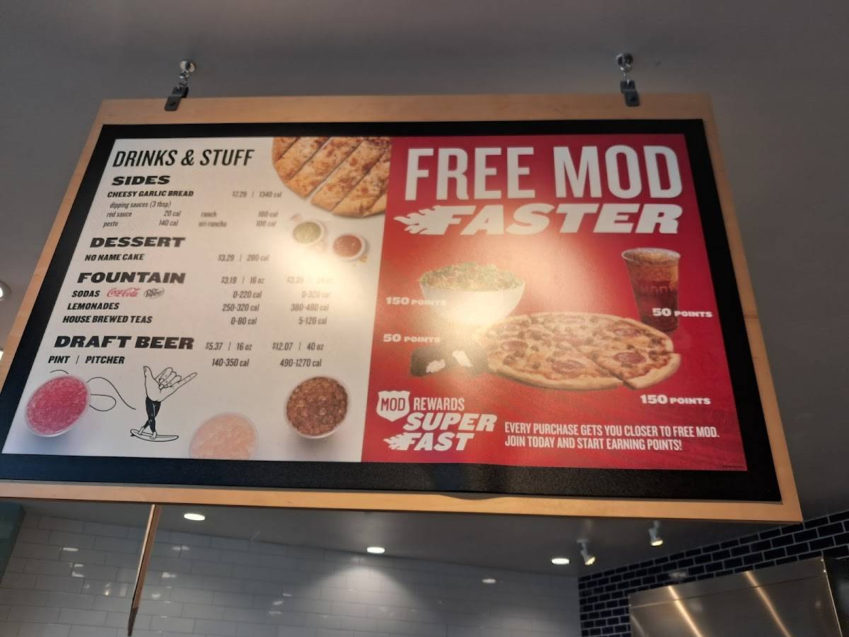 MOD Pizza меню
