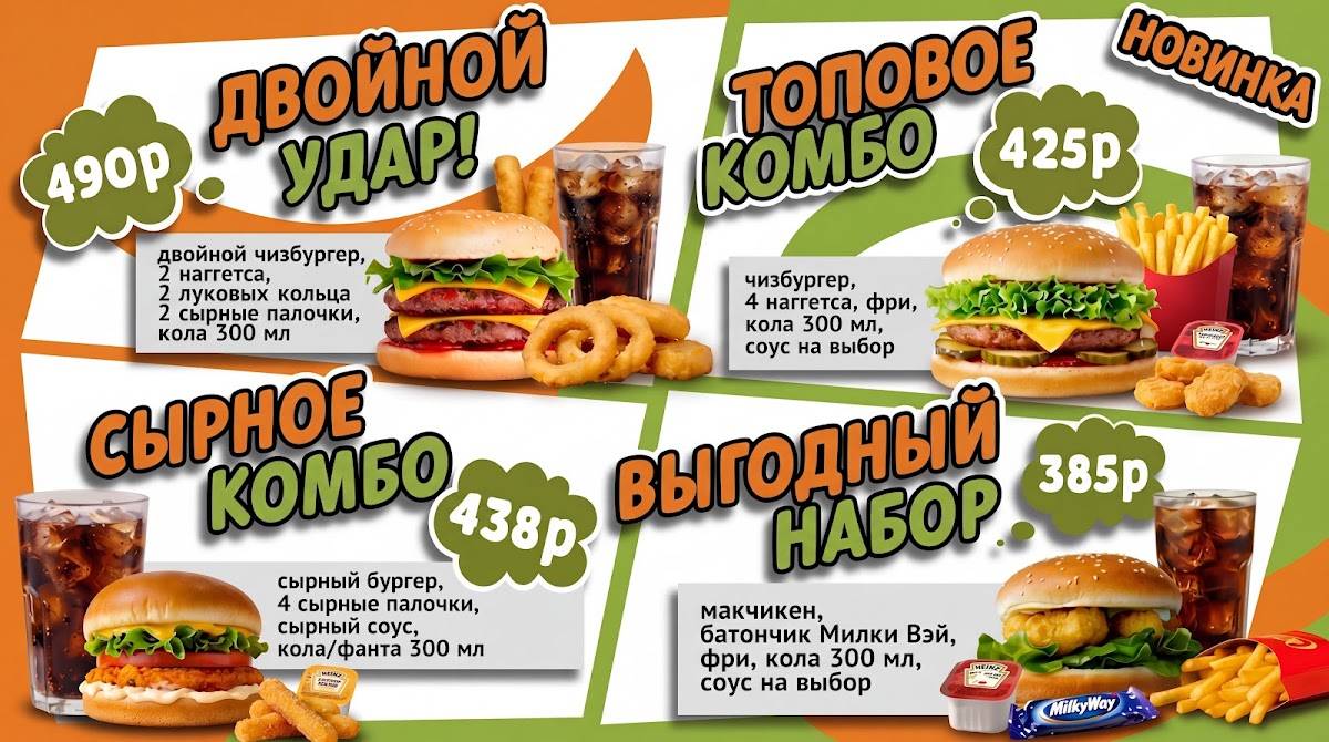 МакБургер меню