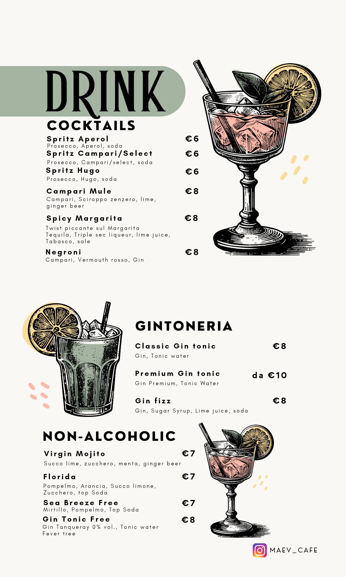 Maev Café меню
