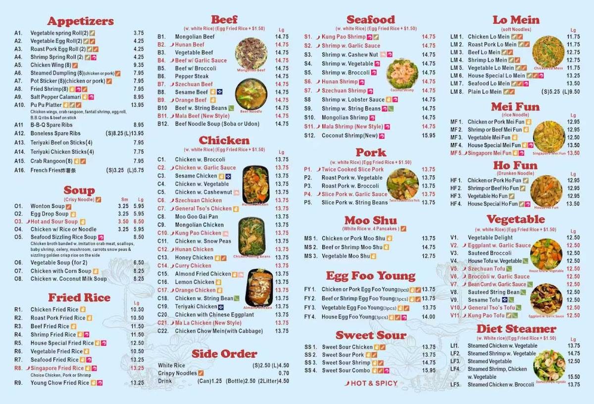 Main Moon (Suwanee) Chinese Restaurant меню