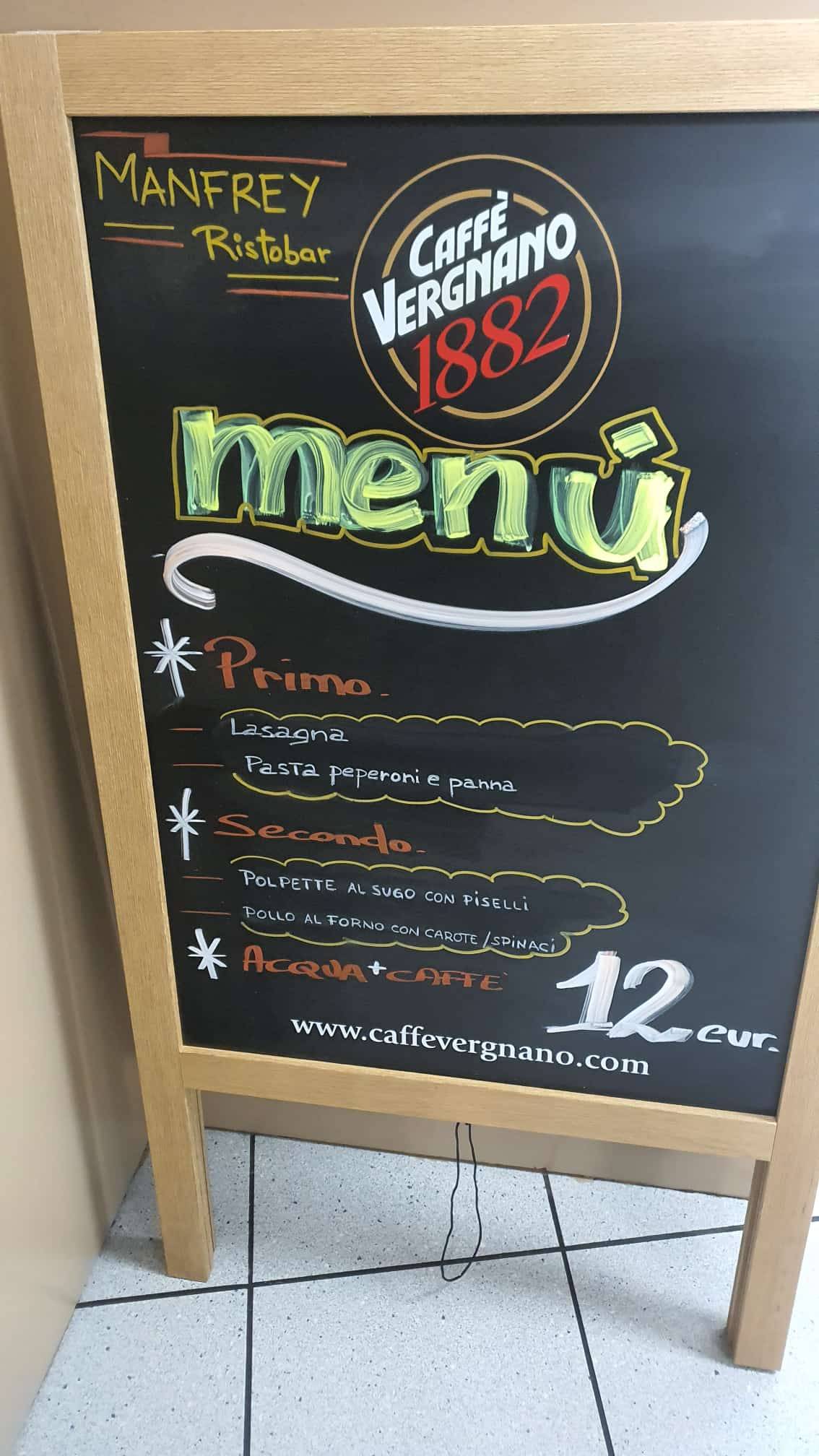 MANFREY Ristobar меню