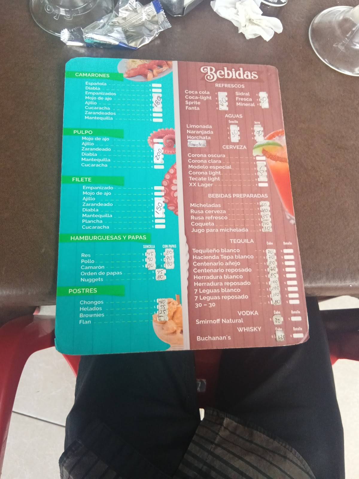 Mariscos Don Ramon меню