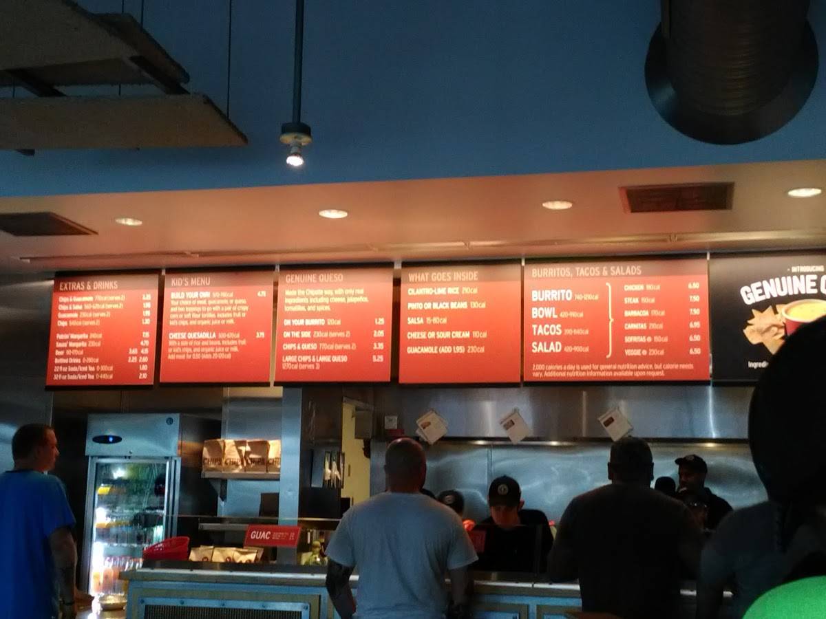 Chipotle Mexican Grill меню