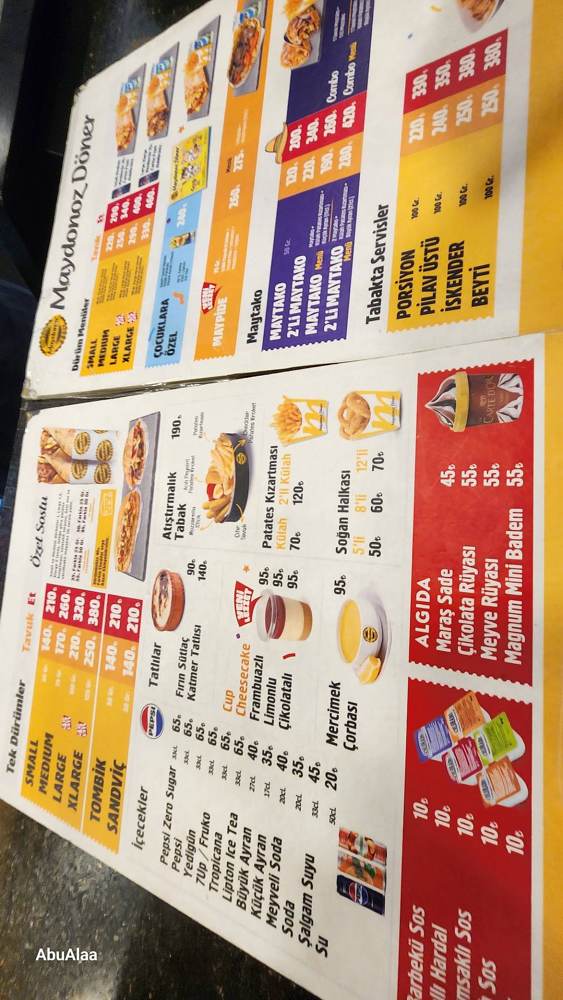 Maydonoz Döner Rize меню