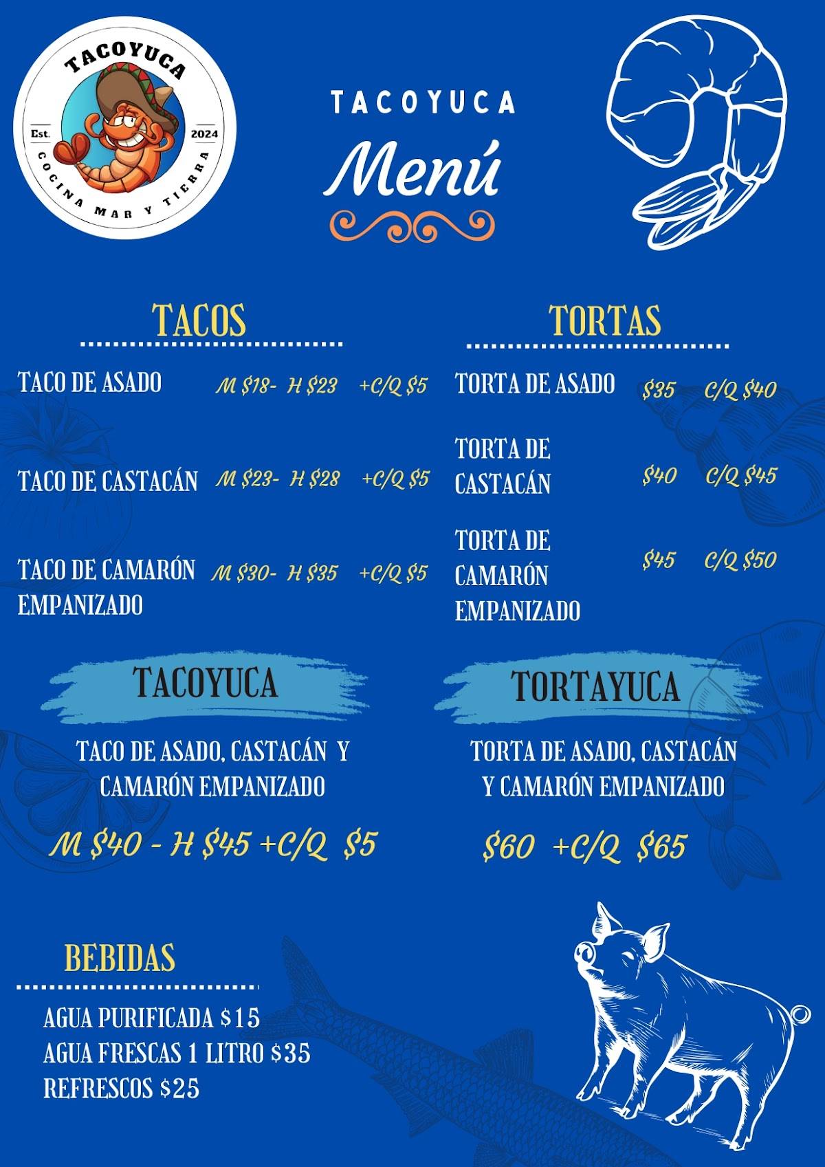 TACOYUCA меню