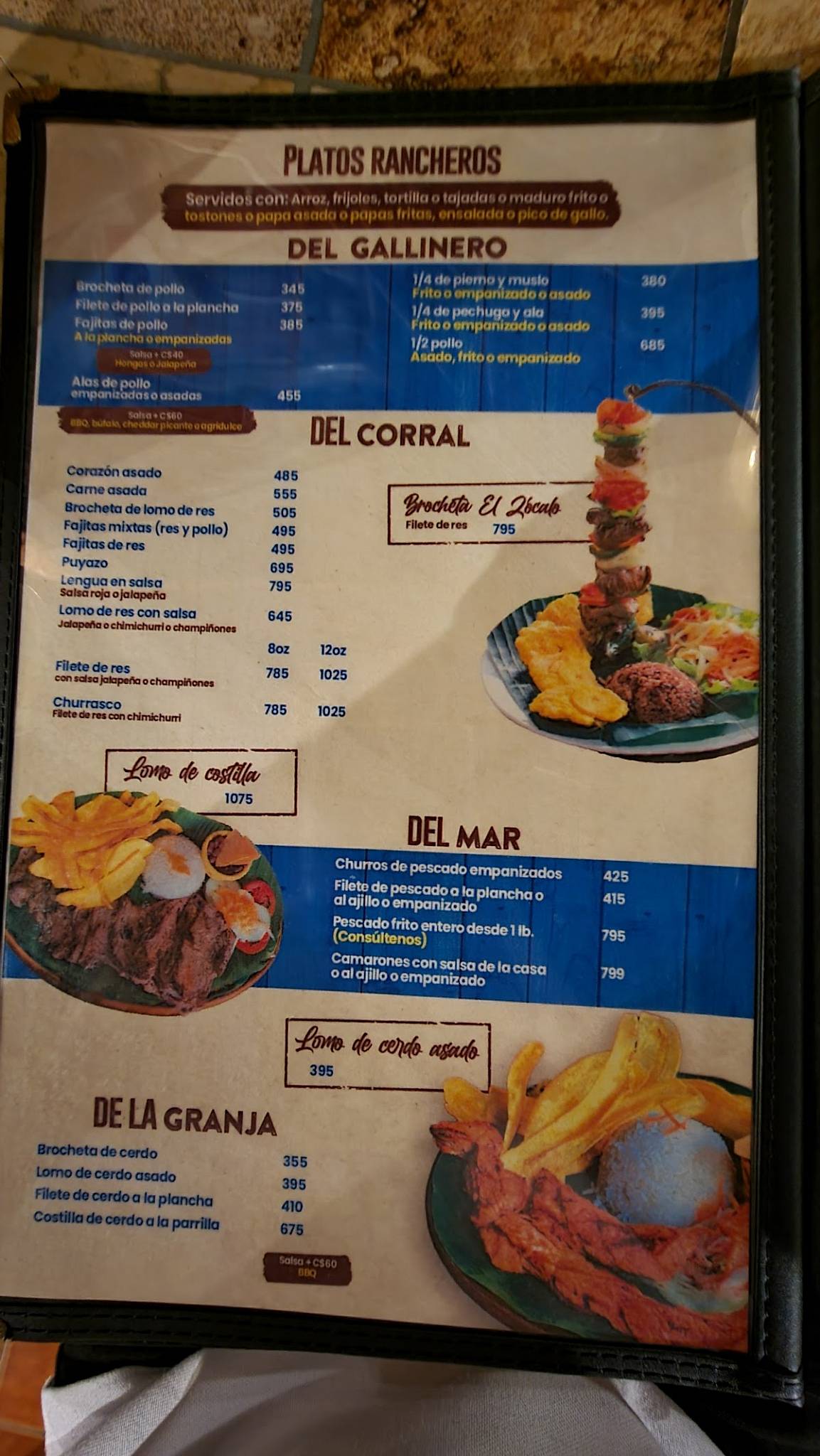 Mi Ranchito - Rivas меню